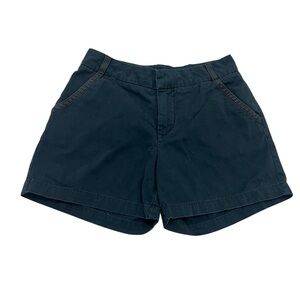 VTG Lee Women's Regular-Fit Mid-Rise Chino Shorts, Black, Modern 6, 100% cotton